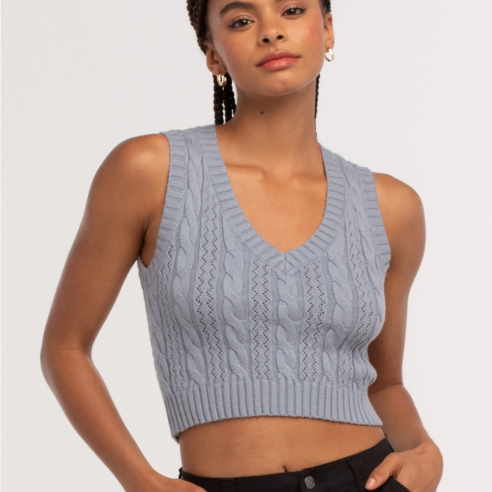 Full Tilt. Sky Blue Knit Top. Size XXS
